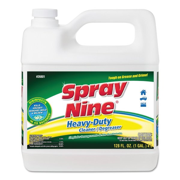 Spray Nine Heavy Duty Cleaner/Degreaser, 1 Gal Jug, Liquid, Clear 26801